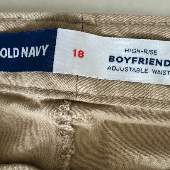 Old Navy Khaki High Rise Boyfriend Ankle Pants 18 - Picture 2 of 8